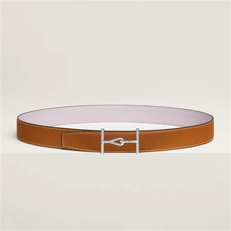 Jumbo belt buckle & Reversible leather strap 32 mm